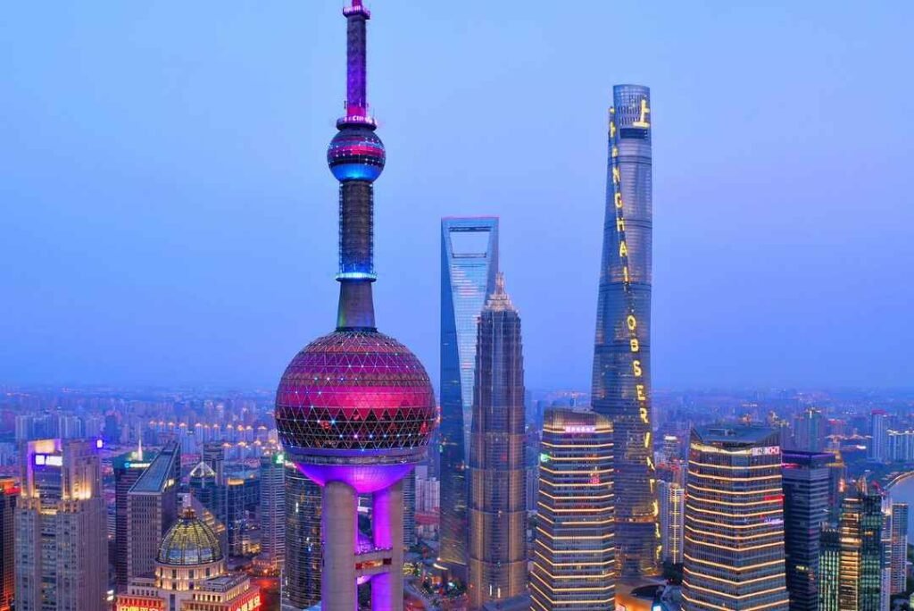 The Oriental Pearl Radio and Television Tower