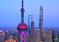 Shanghai Oriental Pearl Radio and Television Tower is a landmark in Shanghai